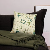 1960s Atomic Retro Pattern Premium Throw Pillow - retro pillow
