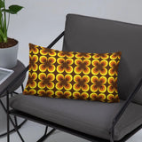 1960s RETRO THROW PILLOW Midcentury Style Orange Brown Yellow Home Decor - retro pillow