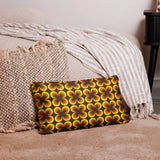 1960s RETRO THROW PILLOW Midcentury Style Orange Brown Yellow Home Decor - retro pillow