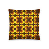 1960s RETRO THROW PILLOW Midcentury Style Orange Brown Yellow Home Decor - retro pillow