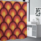 1970s Midcentury Style Shower Curtain – Retro Peacock Pattern Bathroom - retro bathroom