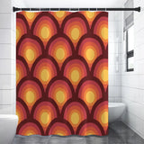1970s Midcentury Style Shower Curtain – Retro Peacock Pattern Bathroom - retro bathroom