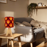 Orange Red Retro Midcentury Tripod Table Lamp – Smart LED Bedside Light