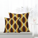 Honeycomb Pattern Microfiber Comforter Set: 70s Retro Queen Size Bedding