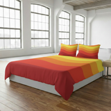 70s Sunrise Retro Midcentury Quilt Cover Set – 3 pcs Bedding in 4 Sizes