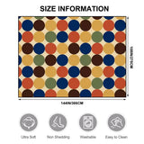 Big Polka Dots 70s Retro Rug 12x9 ft – Midcentury Plush Non-Slip Carpet