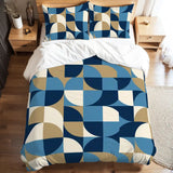 60s Geometric Retro Pattern Duvet Cover Set: Midcentury Modern Bedding