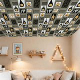 Retro 50s 60s Atomic Kitchen Wall Panel Kit: Waterproof Stick & Peel Tiles