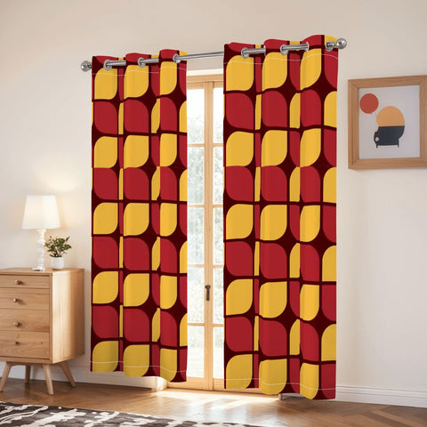 Vintage 70s Design Blackout Curtains: Midcentury Modern Thermal Panels