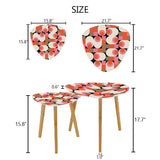 Triangle 60s Retro Tripod Nesting Table Set, Funky Pink