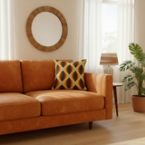 Retro 70s Cushion Cover – Midcentury Geometric Pillow Case Decor