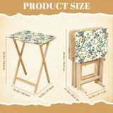 Chinoiserie Blossom retro TV tray set of 4, size guide with table and rack dimensions