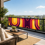 Mid-Century Outdoor Privacy Screen – Waterproof Balcony Cover