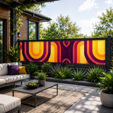 Mid-Century Outdoor Privacy Screen – Waterproof Balcony Cover