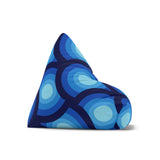 70s Retro Peacock Eye Home Decor Bean Bag Cover – Blue Midcentury Modern Seat