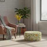 Retro 70s Daisy Pattern Duvet Cover Set: Green Orange White Floral Bedding