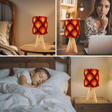 Orange Red Retro Midcentury Tripod Table Lamp – Smart LED Bedside Light