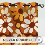 70s Flower Power Blackout Panels: Midcentury Retro Curtains