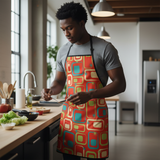 Retro Midcentury Apron with Front Pocket – Vintage Kitchen Style