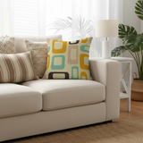 70s Midcentury Pillow Cover – Retro Pattern Decorative Cushion