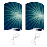 70s Retro Wall Sconces Set –  Smart LED, Sunburst Blue