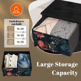 Dark Academia Bold Flowers Dresser – Floral 4-Drawer Storage Cabinet