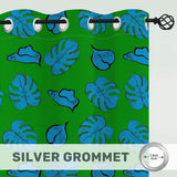 Retro 70s Monstera Leaf Blackout Curtains: Mid-Century Modern Decor