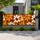 Bold 70s Flowers Privacy Screen – Waterproof Patio & Balcony Cover