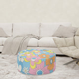 70s Retro Hippie Style Inflatable Ottoman – Midcentury Flower Power Lounge Seat