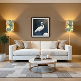 Retro Floral Linen Shade Wall Sconces - 60s Style Plug-in Lamp Set of 2