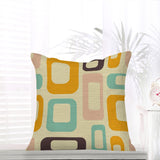70s Midcentury Pillow Cover – Retro Pattern Decorative Cushion