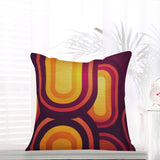 Midcentury Retro 70s Throw Pillow Cover – Vintage Pattern Accent