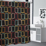 Vintage Mid Century Fabric Shower Curtain – Modern Retro Bathroom Style