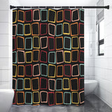 Vintage Mid Century Fabric Shower Curtain – Modern Retro Bathroom Style