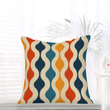 70s Retro Midcentury Pillow Cover – Soft Cotton Blend Sofa Cushion