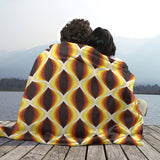 Retro Mid Century Fleece Throw – Warm Vintage Atomic Design