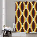 Midcentury Modern Shower Curtain – Vibrant 60s Honeycomb Pattern
