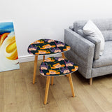 Triangle 60s Retro Tripod Nesting Table Set, Faces