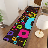 Vibrant 70s Retro Runner Rugs | Midcentury Pop Art Style Decor