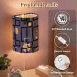 50s Retro Wall Sconces Set –  Smart LED, Violet Geometric