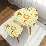 Atomic 60s Retro Tripod Nesting Table Set - Pastel Colors Midcentury Home