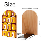 Size diagram of the Amber Squares bookend: 12 cm wide, 17 cm high, base 10 by 5 cm