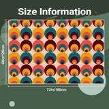 Atomic Midcentury Area Rug 48"x72" – White Border Retro Modern Design