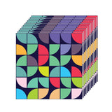 Retro Bauhaus Self-Adhesive Wall Panel Kit: Waterproof PVC Tiles