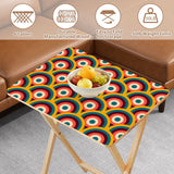 Midcentury Folding Tables – Retro Wood TV Tray Set of 4