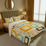 Vintage 60s Bedding Set – Retro Quilt Cover & Pillowcases in 4 Sizes