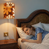 70s Retro Wall Sconces Set –  Smart LED, Flowers Orange