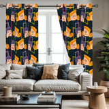 Retro Atomic Pattern Blackout Curtains: Mid-Century Modern Drapes