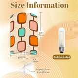 50s Retro Wall Sconces Set –  Smart LED, Geometric Orange