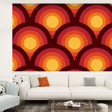 Retro 70s Peel & Stick Wallpaper – Midcentury Modern Wall Mural Deco